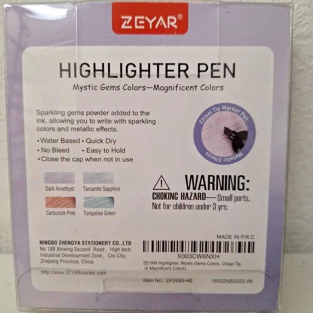 NEW DISCONTINUED Zeyar Highlighter Pens METALLIC Effects Mystic Gems RETIRED